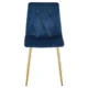 Scaun bucatarie/living, Artool, Libra, catifea bleumarin, picioare metal auriu, 45x54x86.5 cm - imagine 8