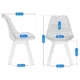 Scaun bucatarie/living, stofa, lemn, negru, 49x55x82 cm, Alta - imagine 5