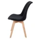 Scaun bucatarie/living, stofa, lemn, negru, 49x55x82 cm, Alta - imagine 4