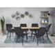 Scaun bucatarie/living, catifea, metal, negru, 54x61x83 cm, Viva - imagine 6