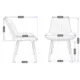 Scaun bucatarie/living, catifea, metal, negru, 54x61x83 cm, Viva - imagine 5