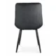 Scaun bucatarie/living, catifea, metal, negru, 54x61x83 cm, Viva - imagine 3