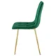 Scaun bucatarie/living, Artool, Libra, catifea verde, picioare metal auriu, 45x54x86.5 cm - imagine 2