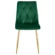 Scaun bucatarie/living, Artool, Libra, catifea verde, picioare metal auriu, 45x54x86.5 cm - imagine 8