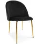 Scaun bucatarie/living, Artool, Inca, catifea neagra, picioare metal auriu, 49x55x78 cm - imagine 11