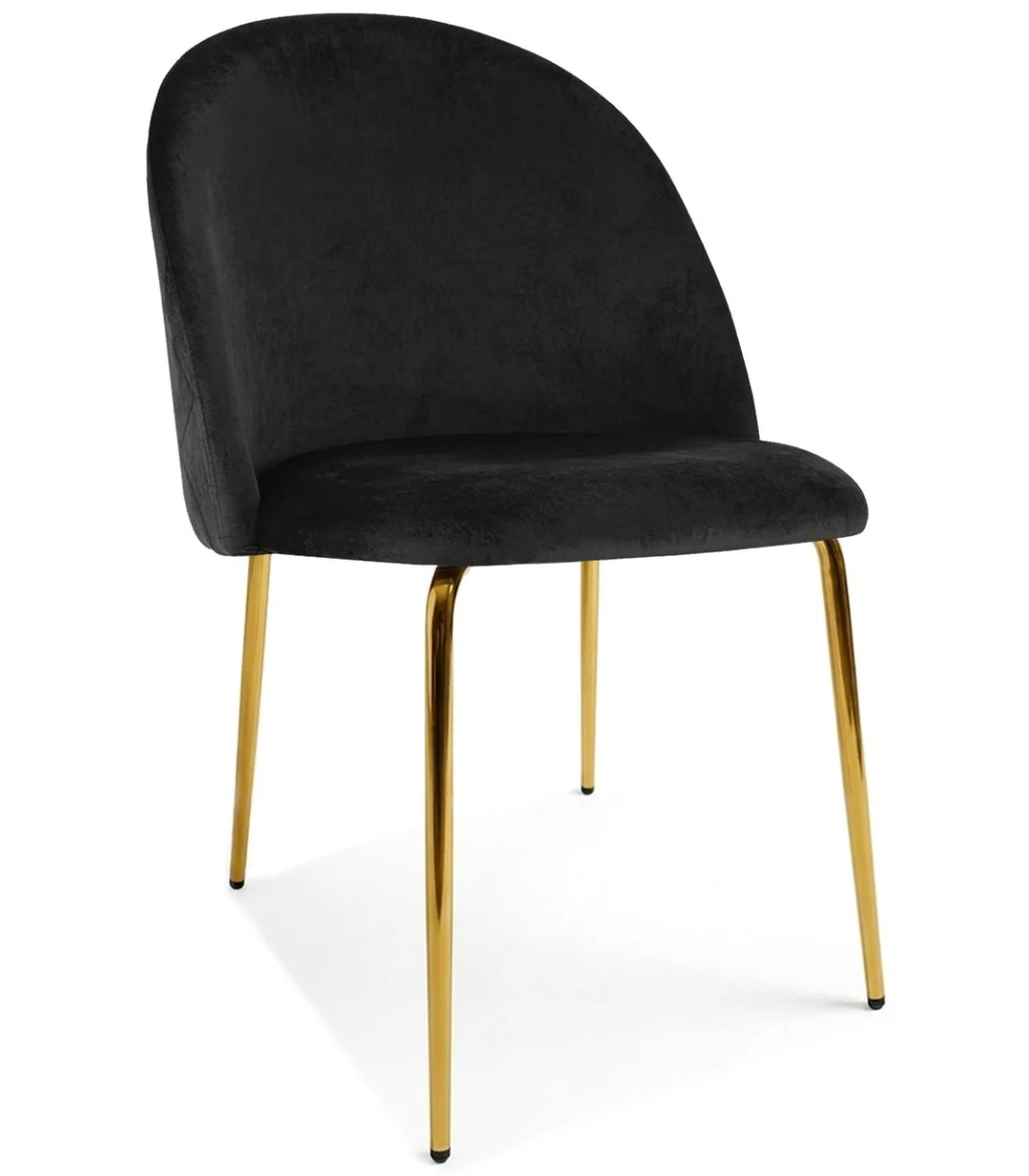 Scaun bucatarie/living, Artool, Inca, catifea neagra, picioare metal auriu, 49x55x78 cm 1 Scaun bucatarie/living, Artool, Inca, catifea neagra, picioare metal auriu, 49x55x78 cm