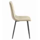 Set 4 scaune bucatarie/living, Artool, Libra, catifea bej, picioare metal negru, 44x40x88.5 cm - imagine 3