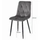 Set 4 scaune bucatarie/living, Artool, Libra, catifea bej, picioare metal negru, 44x40x88.5 cm - imagine 5