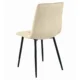 Set 4 scaune bucatarie/living, Artool, Libra, catifea bej, picioare metal negru, 44x40x88.5 cm - imagine 7