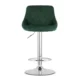 Set 2 scaune de bucatarie/bar, Artool, Kast, rotativ, catifea verde, picior metal argintiu, 45.5x49x85-105 cm - imagine 6