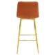 Set 2 scaune de bucatarie/bar, Artool, Pozza, catifea portocaliu cupru, picioare metal auriu, 43x49x102 cm - imagine 11