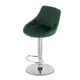 Set 2 scaune de bucatarie/bar, Artool, Kast, rotativ, catifea verde, picior metal argintiu, 45.5x49x85-105 cm - imagine 8