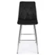 Set 2 scaune de bucatarie/bar, Artool, Libra, catifea neagra, picioare metal argintiu, 52x56x112 cm - imagine 10