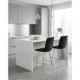 Set 2 scaune de bucatarie/bar, Artool, Libra, catifea neagra, picioare metal argintiu, 52x56x112 cm - imagine 3