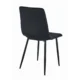 Set 4 scaune bucatarie/living, Artool, Libra, catifea neagra, picioare metal negru, 44x40x88.5 cm - imagine 3