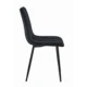 Set 4 scaune bucatarie/living, Artool, Libra, catifea neagra, picioare metal negru, 44x40x88.5 cm - imagine 5