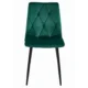 Set 4 scaune bucatarie/living, Artool, Libra, catifea verde, picioare metal negru, 44x40x88.5 cm - imagine 5