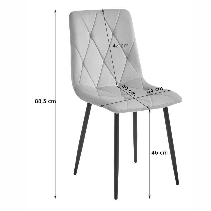 Set 4 scaune bucatarie/living, Artool, Libra, catifea verde, picioare metal negru, 44x40x88.5 cm 1 Set 4 scaune bucatarie/living, Artool, Libra, catifea verde, picioare metal negru, 44x40x88.5 cm