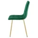 Set 4 scaune bucatarie/living, Artool, Libra, catifea verde, picioare metal auriu, 45x54x86.5 cm - imagine 7