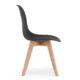 Set 4 scaune bucatarie/living, Artool, Kito, PP negru, picioare lemn natur, 46x54.5x80 cm - imagine 6