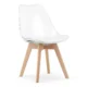 Set 4 scaune bucatarie/living, Artool, Mark, PP transparent, picioare lemn natur, 49x42x82.5 cm - imagine 8