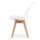 Set 4 scaune bucatarie/living, Artool, Mark, PP transparent, picioare lemn natur, 49x42x82.5 cm - imagine 5