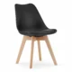 Set 4 scaune bucatarie/living, Artool, Mark, PP negru, picioare lemn natur, 49x43x82 cm - imagine 6