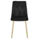 Set 4 scaune bucatarie/living, Artool, Libra, catifea neagra, picioare metal auriu, 45x54x86.5 cm - imagine 7