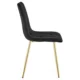 Set 4 scaune bucatarie/living, Artool, Libra, catifea neagra, picioare metal auriu, 45x54x86.5 cm - imagine 8