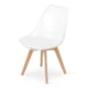 Set 4 scaune bucatarie/living, Artool, Mark, PP transparent, picioare lemn natur, 49x42x82.5 cm - imagine 4