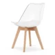 Set 4 scaune bucatarie/living, Artool, Mark, PP transparent, picioare lemn natur, 49x42x82.5 cm - imagine 6