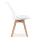Set 4 scaune bucatarie/living, Artool, Mark, PP transparent, picioare lemn natur, 49x42x82.5 cm - imagine 3