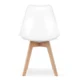 Set 4 scaune bucatarie/living, Artool, Mark, PP transparent, picioare lemn natur, 49x42x82.5 cm - imagine 7
