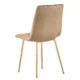 Set 4 scaune bucatarie/living, Artool, Libra, catifea maro, picioare metal auriu, 45x54x86.5 cm - imagine 3