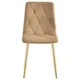 Set 4 scaune bucatarie/living, Artool, Libra, catifea maro, picioare metal auriu, 45x54x86.5 cm - imagine 2