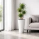 Set 2 ghivece de flori, Sandy Slim, rotunde, inalte, 34.9x62 cm, alb, Prosperplast - imagine 4
