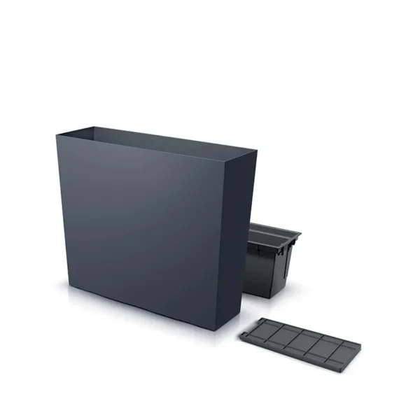 Set 2 jardiniere decorative, antracit, 58x18x49.8 cm, Urbi Case - imagine 4
