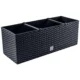 Set 2 jardiniere decorative, sistem irigare, imitatie ratan, antracit, 30 L, 60x25x24 cm, Rato Case - imagine 4