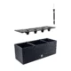 Set 2 jardiniere decorative, sistem irigare, imitatie ratan, antracit, 30 L, 60x25x24 cm, Rato Case - imagine 3