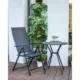 Set 2 scaune gradina/terasa, reglabile, aluminiu, negru, 56x67-99x84-107 cm, Jumi - imagine 2