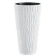 Set 4 ghivece de flori, Sandy Slim, rotunde, inalte, 34.9x62 cm, alb, Prosperplast - imagine 2
