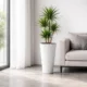 Set 4 ghivece de flori, Sandy Slim, rotunde, inalte, 34.9x62 cm, alb, Prosperplast - imagine 4