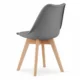 Set 4 scaune bucatarie/living, Artool, Mark, PP grafit, picioare lemn natur, 49x43x82 cm - imagine 5