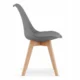 Set 4 scaune bucatarie/living, Artool, Mark, PP grafit, picioare lemn natur, 49x43x82 cm - imagine 6