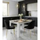 Set 4 scaune bucatarie/living, Artool, Inca, catifea neagra, picioare metal auriu, 49x55x78 cm - imagine 3