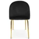Set 4 scaune bucatarie/living, Artool, Inca, catifea neagra, picioare metal auriu, 49x55x78 cm - imagine 11