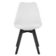 Set 4 scaune bucatarie/living, Artool, Mark, PP alb, picioare negre, 49x55.5x82.5 cm - imagine 2