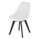 Set 4 scaune bucatarie/living, Artool, Mark, PP alb, picioare negre, 49x55.5x82.5 cm - imagine 3