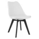 Set 4 scaune bucatarie/living, Artool, Mark, PP alb, picioare negre, 49x55.5x82.5 cm - imagine 5