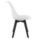 Set 4 scaune bucatarie/living, Artool, Mark, PP alb, picioare negre, 49x55.5x82.5 cm - imagine 7